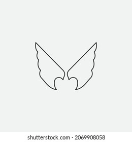beautiful wing logo with precision, abstract design, meant for the company to soar quickly or quickly develop.