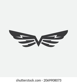 beautiful wing logo with precision, abstract design, meant for the company to soar quickly or quickly develop.