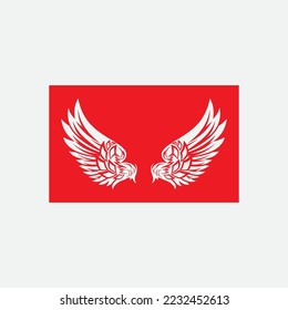 beautiful wing logo with precision, abstract design, meant for the company to soar quickly or quickly develop.