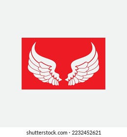 hermoso logo de ala con precisión, diseño abstracto, para que la empresa se desarrolle rápida o rápidamente.