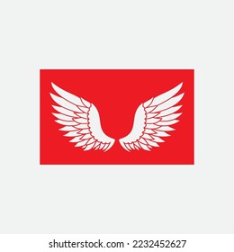 hermoso logo de ala con precisión, diseño abstracto, para que la empresa se desarrolle rápida o rápidamente.