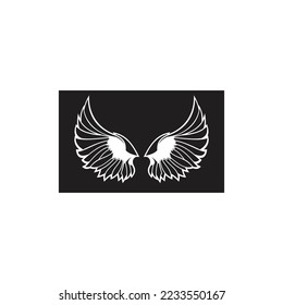 beautiful wing logo with precision, abstract design, meant for the company to soar quickly or quickly develop.