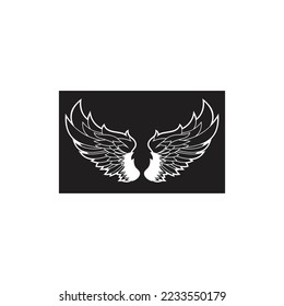 beautiful wing logo with precision, abstract design, meant for the company to soar quickly or quickly develop.