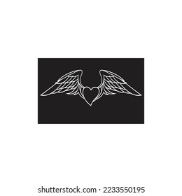 beautiful wing logo with precision, abstract design, meant for the company to soar quickly or quickly develop.
