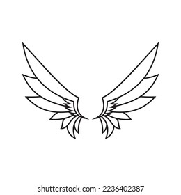 beautiful wing logo with precision, abstract design, meant for the company to soar quickly or quickly develop.