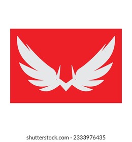 beautiful wing logo with precision, abstract design, meant for the company to soar quickly or quickly develop.