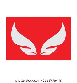 hermoso logo de ala con precisión, diseño abstracto, para que la empresa se desarrolle rápida o rápidamente.