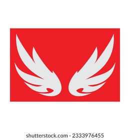 beautiful wing logo with precision, abstract design, meant for the company to soar quickly or quickly develop.