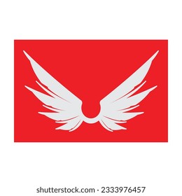 hermoso logo de ala con precisión, diseño abstracto, para que la empresa se desarrolle rápida o rápidamente.