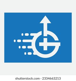 hermoso logo de ala con precisión, diseño abstracto, para que la empresa se desarrolle rápida o rápidamente.
