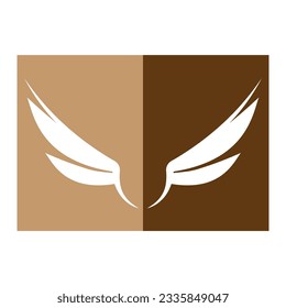 beautiful wing logo with precision, abstract design, meant for the company to soar quickly or quickly develop.