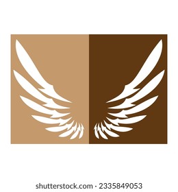 beautiful wing logo with precision, abstract design, meant for the company to soar quickly or quickly develop.