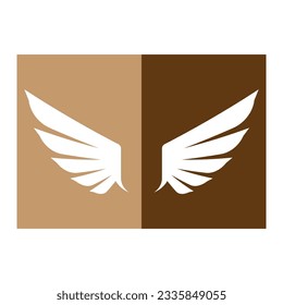 beautiful wing logo with precision, abstract design, meant for the company to soar quickly or quickly develop.