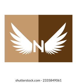 hermoso logo de ala con precisión, diseño abstracto, para que la empresa se desarrolle rápida o rápidamente.