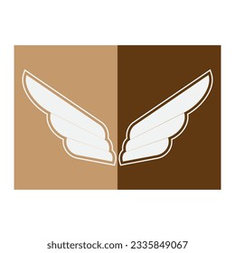 hermoso logo de ala con precisión, diseño abstracto, para que la empresa se desarrolle rápida o rápidamente.