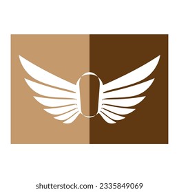beautiful wing logo with precision, abstract design, meant for the company to soar quickly or quickly develop.