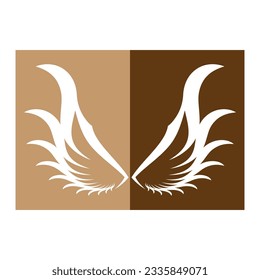 beautiful wing logo with precision, abstract design, meant for the company to soar quickly or quickly develop.