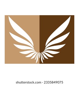 beautiful wing logo with precision, abstract design, meant for the company to soar quickly or quickly develop.