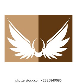 beautiful wing logo with precision, abstract design, meant for the company to soar quickly or quickly develop.
