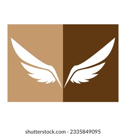 beautiful wing logo with precision, abstract design, meant for the company to soar quickly or quickly develop.