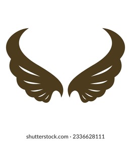 beautiful wing logo with precision, abstract design, meant for the company to soar quickly or quickly develop.
