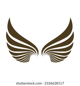 beautiful wing logo with precision, abstract design, meant for the company to soar quickly or quickly develop.
