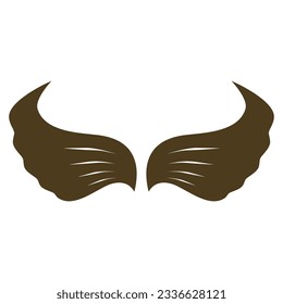 hermoso logo de ala con precisión, diseño abstracto, para que la empresa se desarrolle rápida o rápidamente.