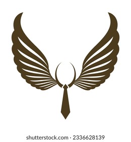 hermoso logo de ala con precisión, diseño abstracto, para que la empresa se desarrolle rápida o rápidamente.