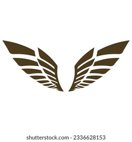 hermoso logo de ala con precisión, diseño abstracto, para que la empresa se desarrolle rápida o rápidamente.