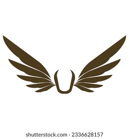 beautiful wing logo with precision, abstract design, meant for the company to soar quickly or quickly develop.