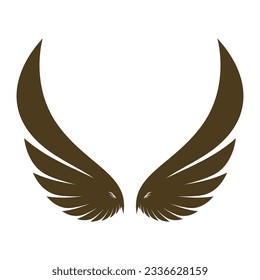 beautiful wing logo with precision, abstract design, meant for the company to soar quickly or quickly develop.