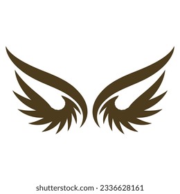 beautiful wing logo with precision, abstract design, meant for the company to soar quickly or quickly develop.