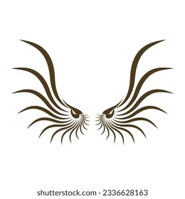 schönes Flügel-Logo mit Präzision, abstraktes Design, für das Unternehmen schnell oder schnell zu entwickeln.