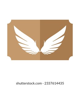 beautiful wing logo with precision, abstract design, meant for the company to soar quickly or quickly develop.