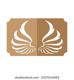 hermoso logo de ala con precisión, diseño abstracto, para que la empresa se desarrolle rápida o rápidamente.