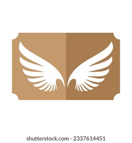beautiful wing logo with precision, abstract design, meant for the company to soar quickly or quickly develop.