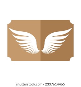 beautiful wing logo with precision, abstract design, meant for the company to soar quickly or quickly develop.