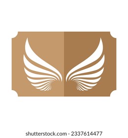 beautiful wing logo with precision, abstract design, meant for the company to soar quickly or quickly develop.