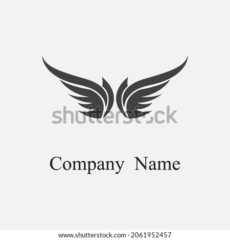 beautiful wing logo with precision, abstract design, meant for the company to soar quickly or quickly develop.