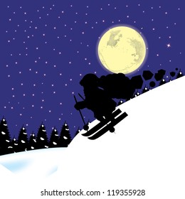 Beautiful winter backdrop with santa clause and tex place