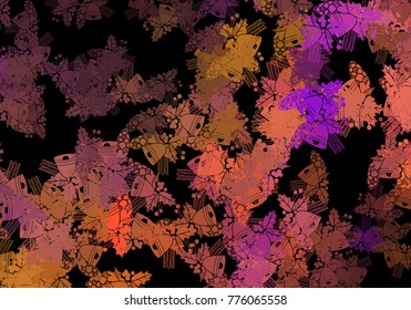 Beautiful winter background with an abstract pattern of bells. Vector clip art.