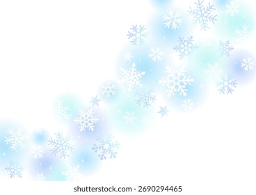 Hermoso fondo de invierno con copo de nieve