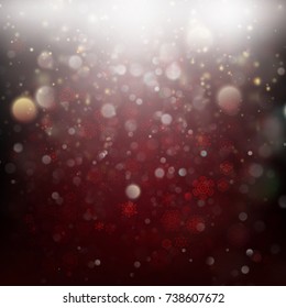 Beautiful winter background with snowflakes with bokeh. And also includes EPS 10 vector
