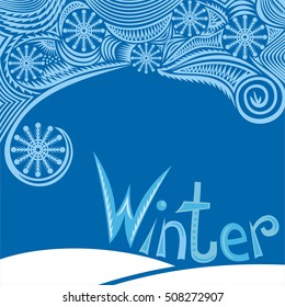 Beautiful winter background. Vector illustration.