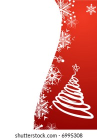 Schöner Winterhintergrund. Vektorgrafik.