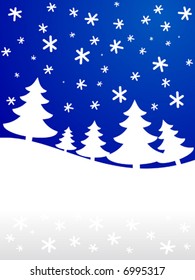 Beautiful winter background. Vector illustration.