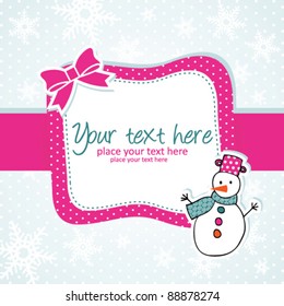 beautiful winter blue card