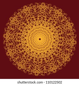 beautiful winter card with abstract isolated vector snowflake. illustration.