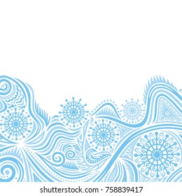 Beautiful winter card. Vector illustration.