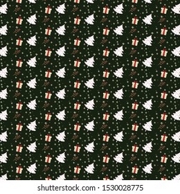 Beautiful winter Christmas pattern. Christmas background.
